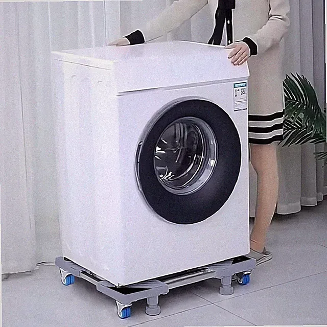 Waschmaschinen Untergestell Rollwagen verstellbar 42-66 cm Rollen höhenverstellb