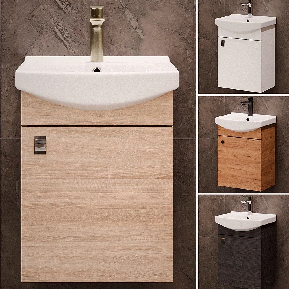 Waschtisch mit Unterschrank 45 cm Waschbeckenunterschrank Gäste WC Bad, hängend