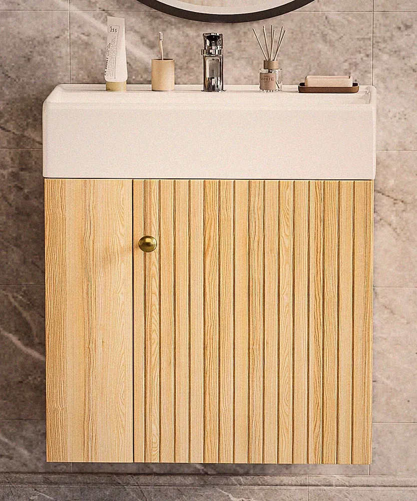 Waschtisch mit Unterschrank 55 cm Badschrank mit Waschbecken Badmöbel