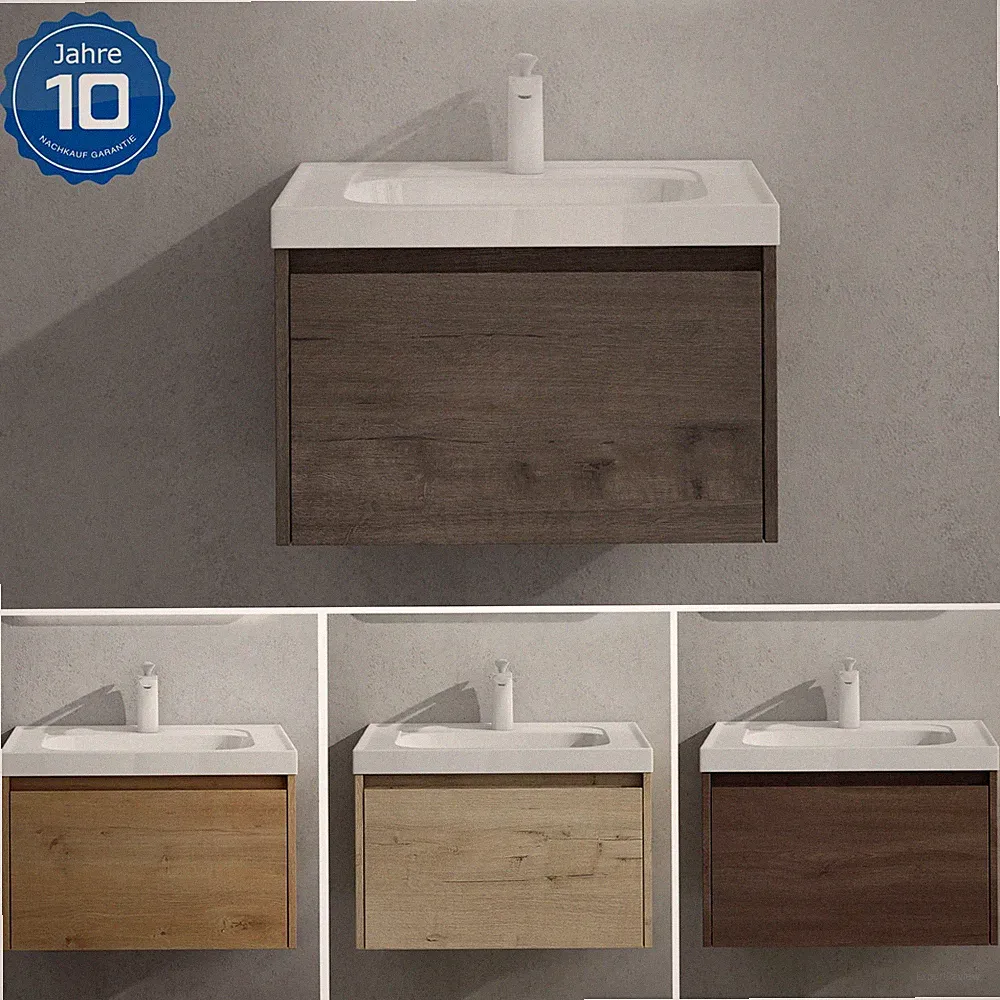 Waschtisch mit Unterschrank Badmöbel Set Badezimmermöbel mit Waschbecken Salerno