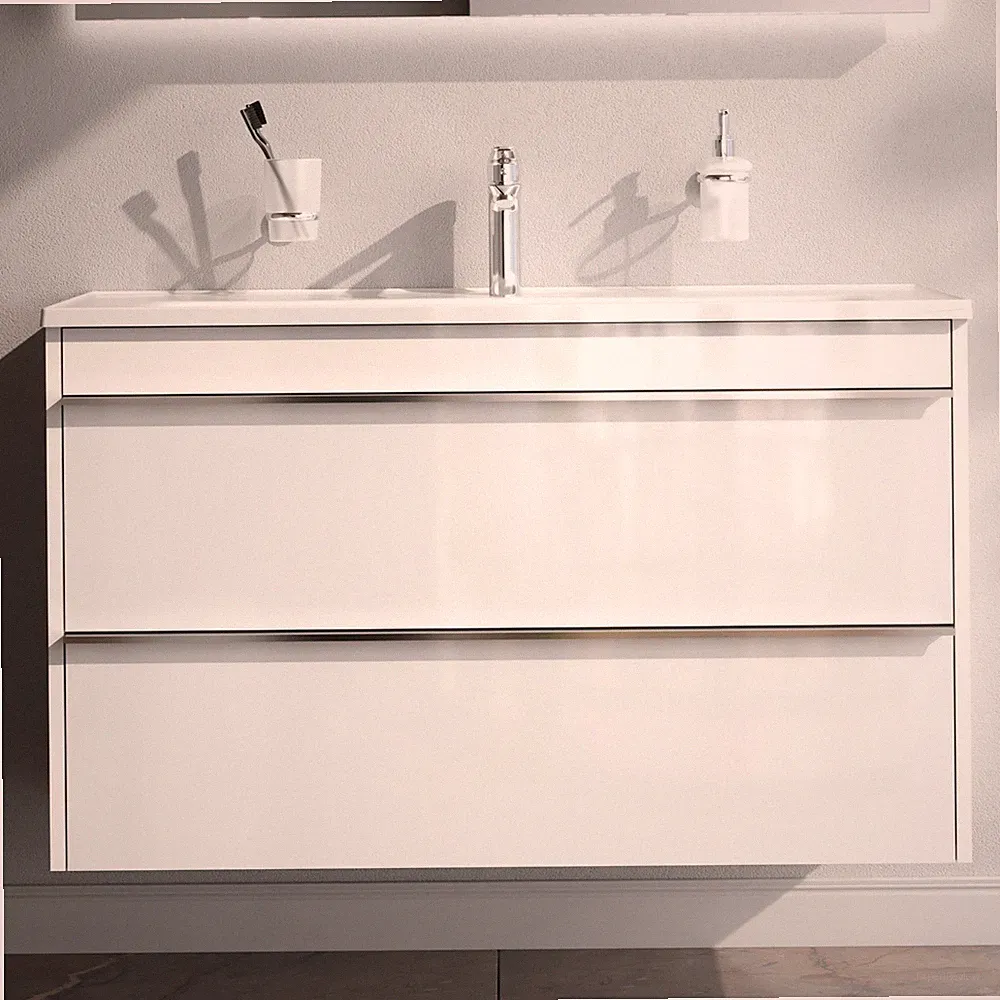 Waschtisch mit Unterschrank Badmöbel Set Waschbecken mit Unterschrank 100