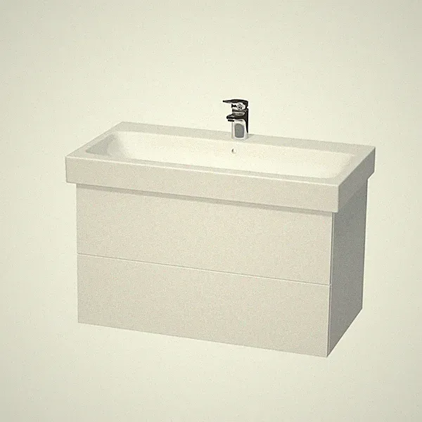 Waschtisch-Unterschrank iCon 90 cm, ohne Griff, Auswahl in Lack u. Holzoptik