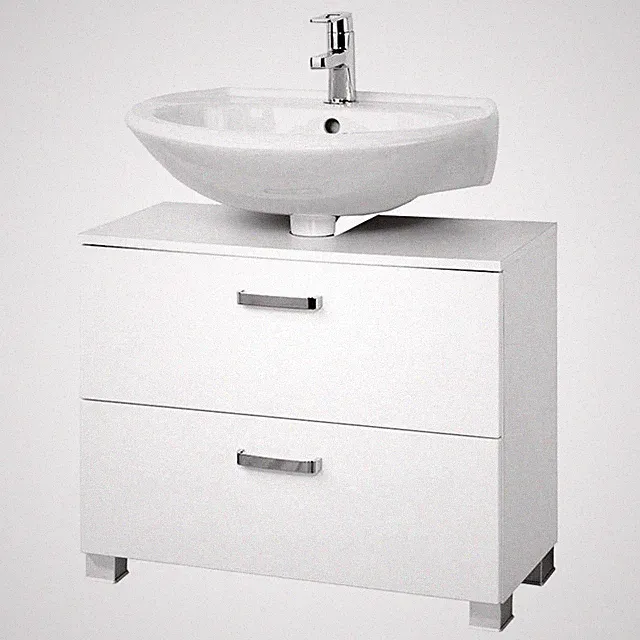 Waschtisch-UnterschrankWaschbeckenschrank 70cm Hochglanz weiß Badezimmerschrank