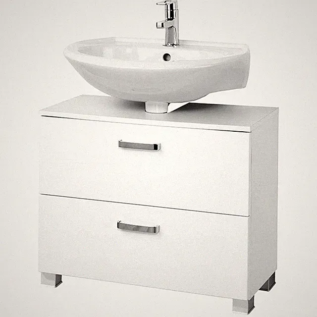 Waschtisch-UnterschrankWaschbeckenschrank 70cm Hochglanz weiß Badezimmerschrank