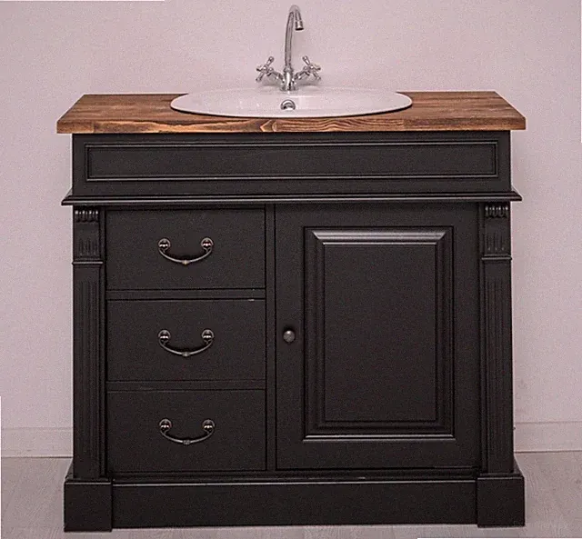 Waschtisch, Waschbecken Waschbeckenunterschrank Badezimmer Badmöbel Landhauswelt