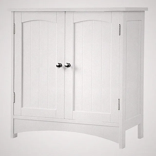 Waschtischunterschrank Unterschrank Bad Möbel 2 Türen Badschrank BBC01WT