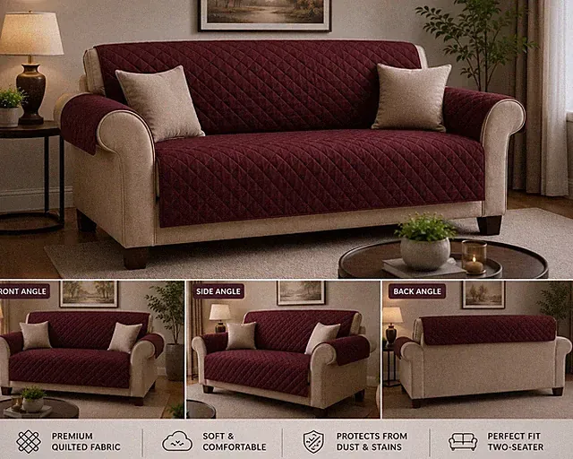 Wasserabweisende Sofabezüge 1/2/3 Sitzer Sofa Couch Schutzhülle Haustierschutz UK
