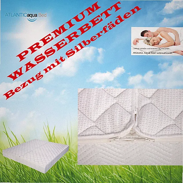 Wasserbett Auflage Rundumbezug ARGENTUM Softside mit SILBERFÄDEN Wasserbetten