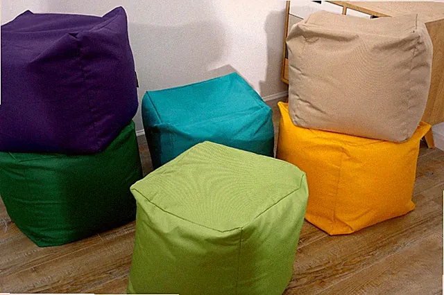 Wasserdichter Sitzsack Wohnzimmer Würfel Fuß Hocker Pouf Ottomane Indoor Outdoor