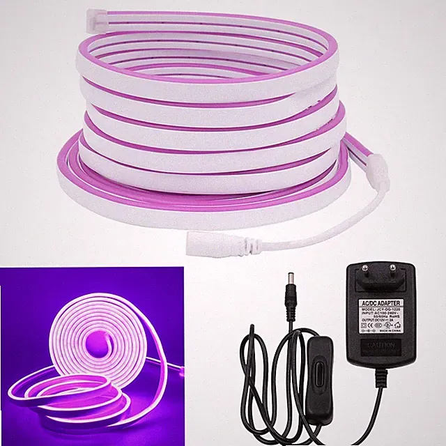 Wasserdichtes LED Neonband 12V – 2835 LEDs, Leiste für Laden, Party & Dekoration