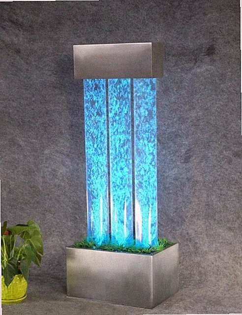 Wassersäule Wasserwand Brunnen Led Beleuchtung Wasserspiel Wassersäule Säulen