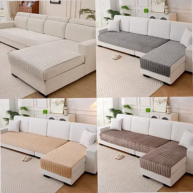 Weicher Flanell-Sofabezug Sofaschoner Couchbezug Sofa Lounge überzug Rutschfest
