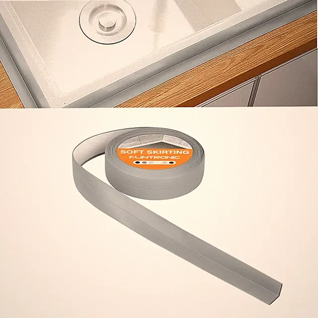 Weichsockelleiste selbstklebend, PVC, , flexible Abschlussleiste