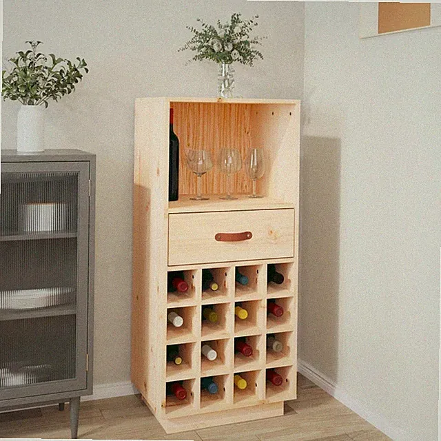 Weinregal 45x34x100cm Massivholz Kiefer Flaschenregal mehrere Auswahl vidaXL