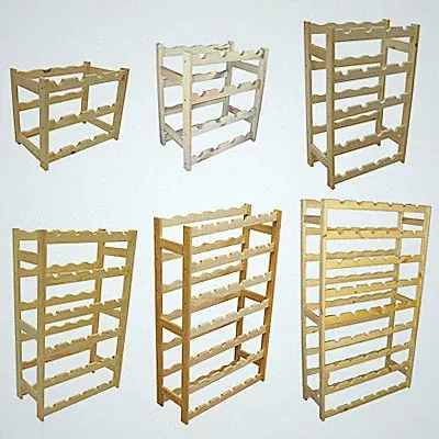 Weinregal Flaschenregal Weinschrank Weinständer aus Holz für 12 - 56 Flaschen e*