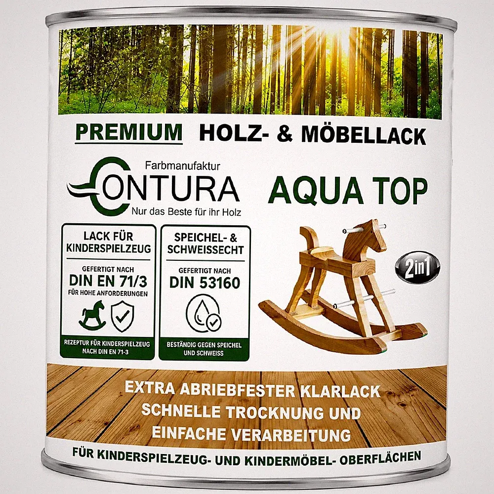 WEIß Lack für Kinderspielzeug Kindermöbel Weißlack Möbellack Holzlack DIN EN71/3