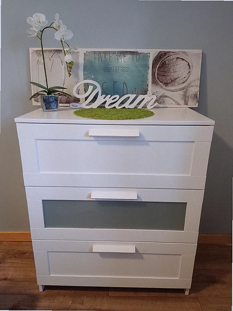 Weiße Ikea Kommode mit 3 Schubläden: 79x95x42cm Wie neu