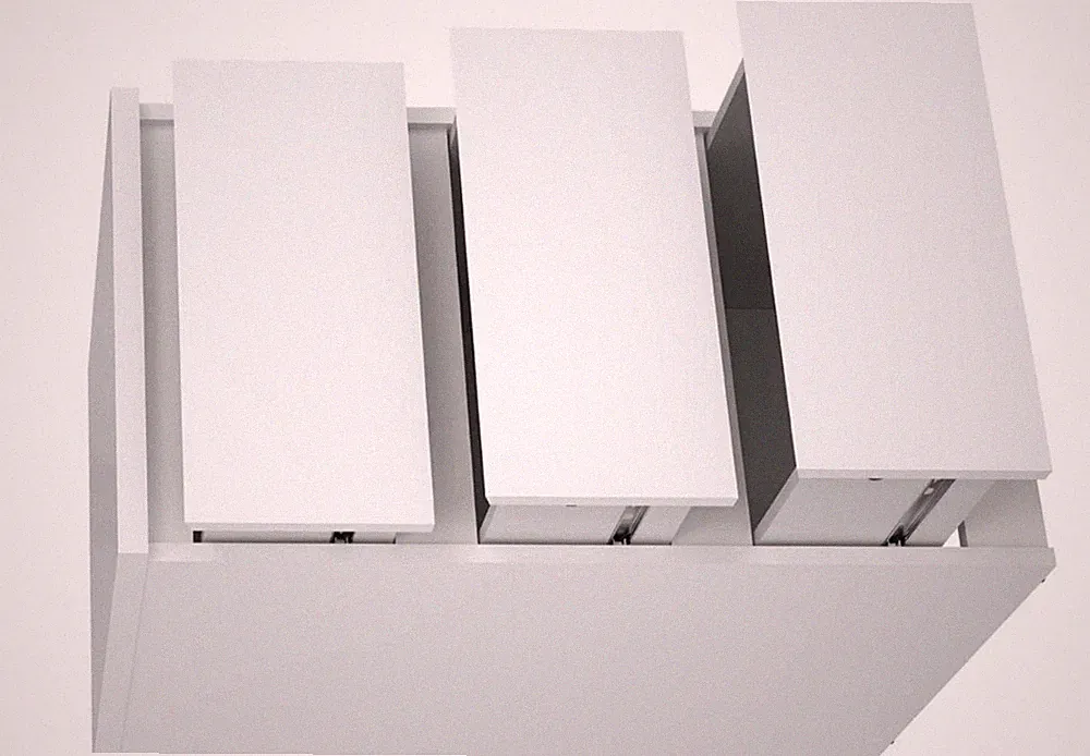 Weiße Kommode 3 Schubladen MDF freistehend modern minimalistisch