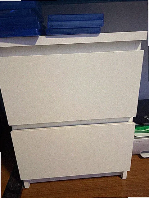 Weiße Kommode 5 Schubladen freistehend rechteckig einfarbig B/L 76 cm