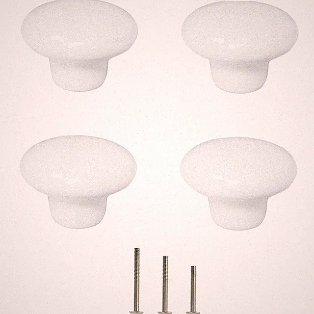 Weiße Möbelknöpfe Set 32mm für Schränke und Kommoden 4er Pack