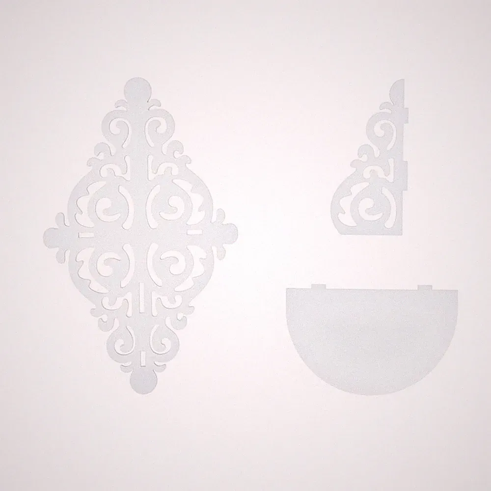 Weiße Wandkonsole im Barockstil verziertes Design für Schlafzimmer, Badezimmer