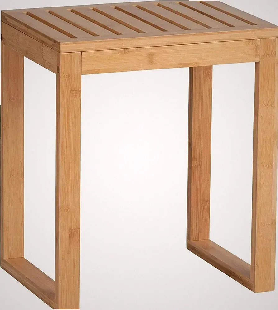 WENKO Bad Hocker Bambus Sitz Stuhl Ablage Badezimmer Stuhl Flur Gäste WC Möbel