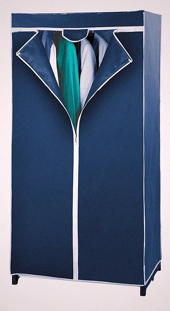 WENKO Kleiderschrank Air - Blau, 150 x 75 x 50 cm