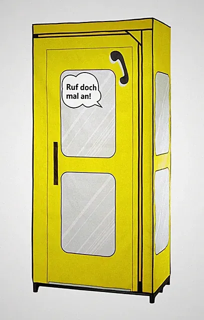 Wenko Kleiderschrank Telefonzelle