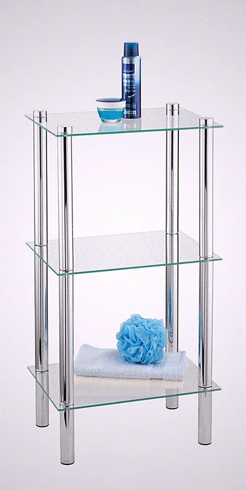 WENKO Wand Regal YAGO 3 Glas Ablagen Badezimmer Gäste WC Handtücher Accessoires