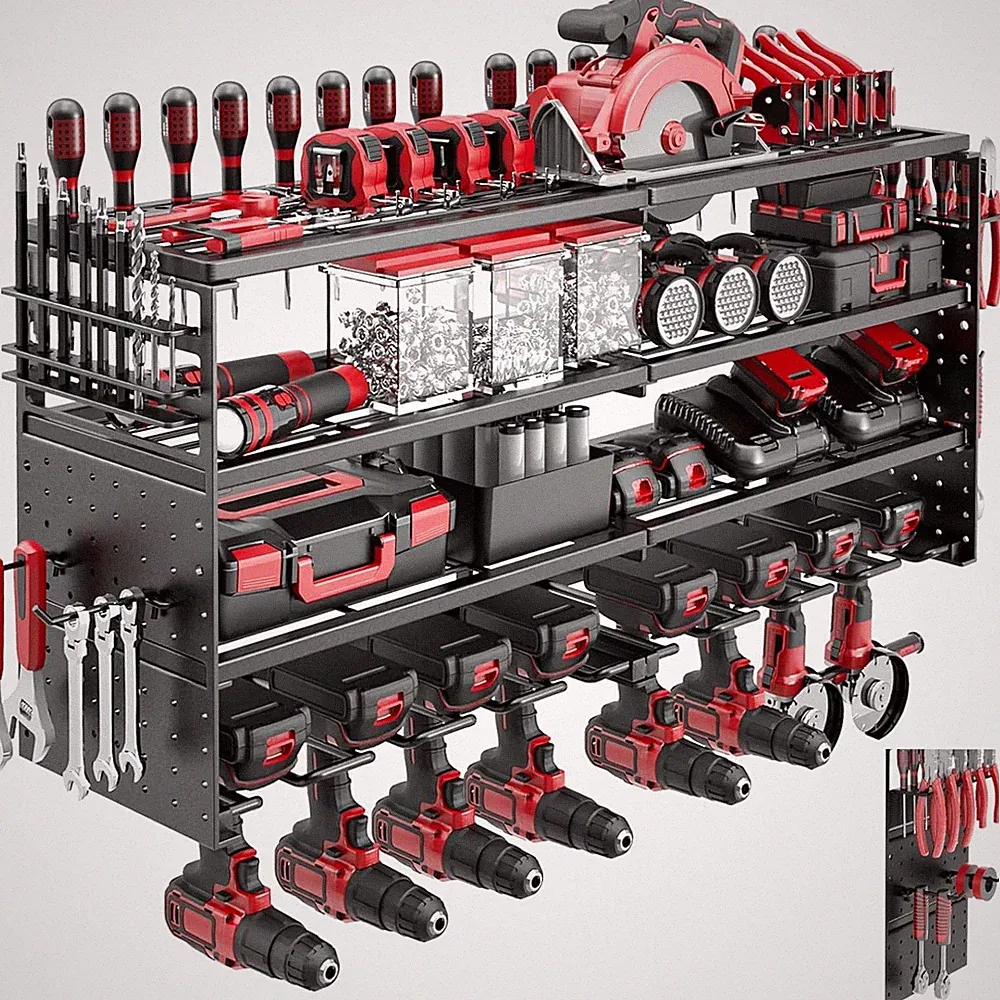 Werkzeug Wandhalterung Regal Organizer Werkzeughalterung Metall Schwarz