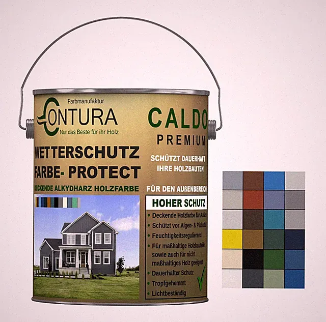 Wetterschutzfarbe Holz Dauerschutzfarbe Deckend Buntlack Holzfarbe Holzlasur