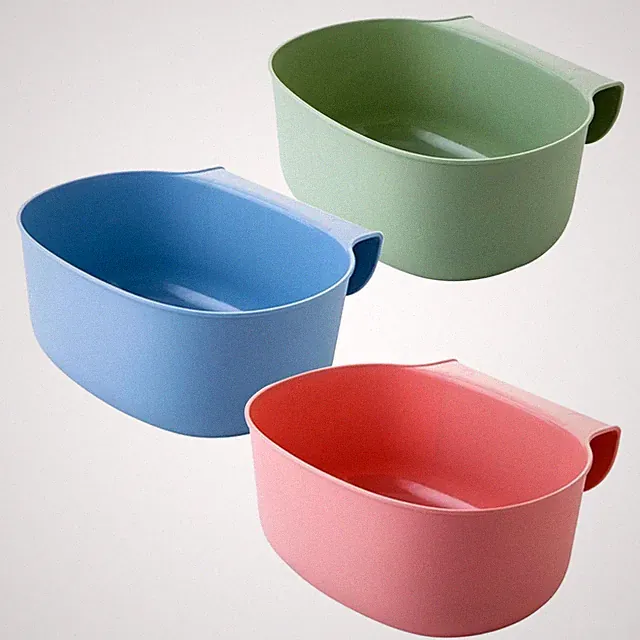 Wickeltisch Organizer 3 Stück Auffangschale Mülleimer Kunststoff Grün Rosa Blau