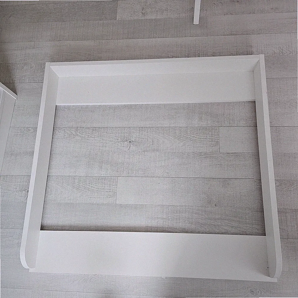Wickeltischaufsatz 79x75cm (BxT) für Kommode Ikea Malm - Weiß, Holz