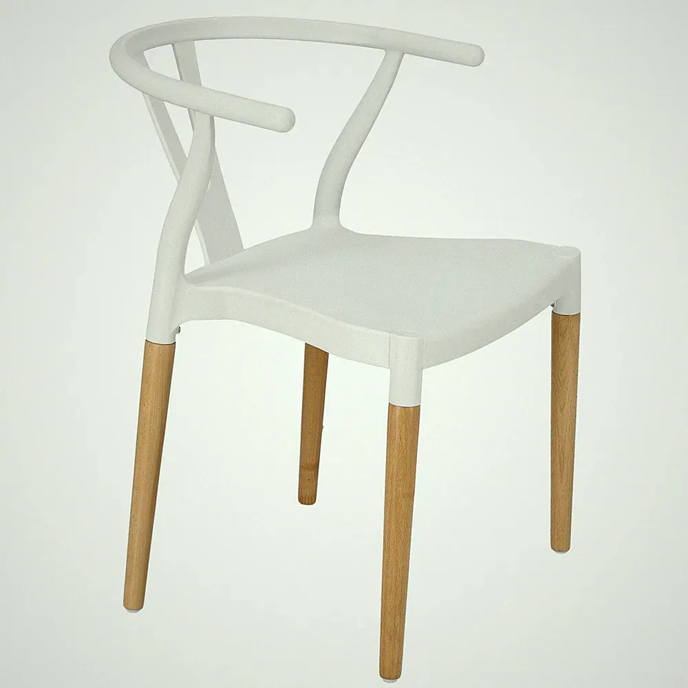 Wicker Simplet Stuhl ins. WISHBONE | WEISS