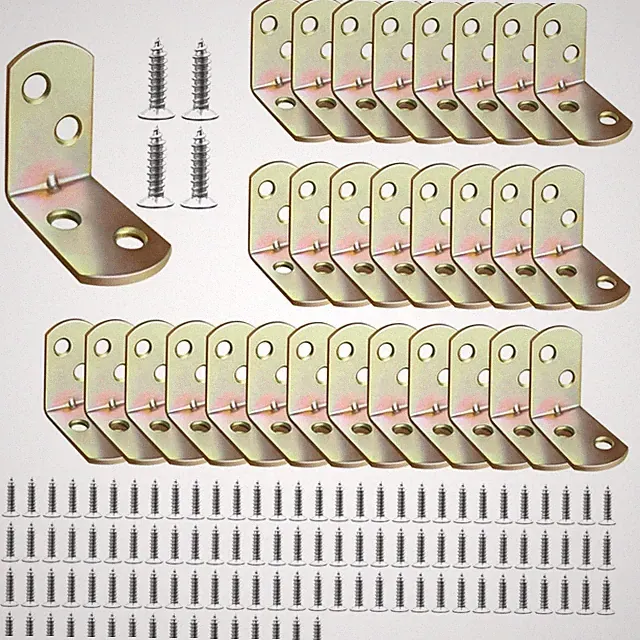 Winkelverbinder 30x30x18mm Holzmetall 90 Grad Packung 30 Stück Schrauben