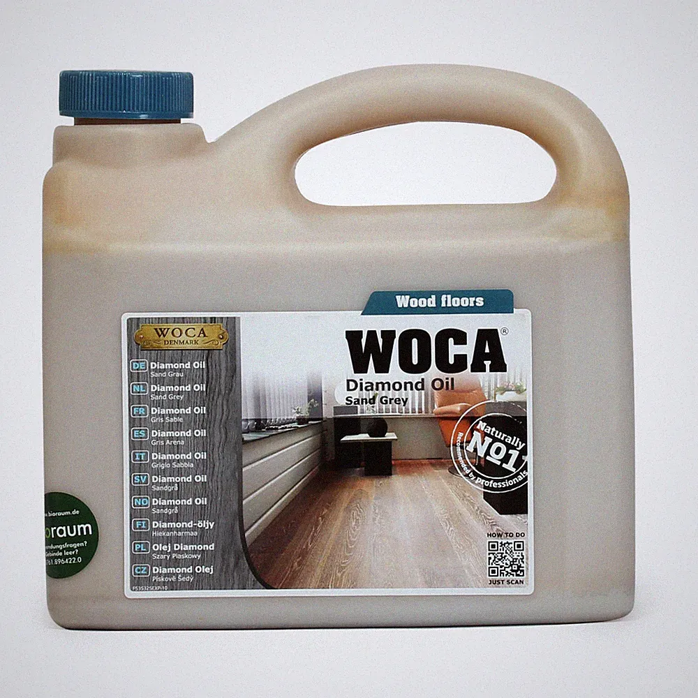 WOCA Diamond Pflegeöl Bodenöl Öl Möbelöl Oil Sand Grau 2,5 l