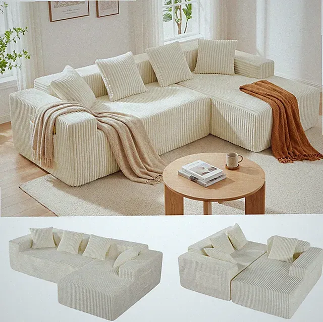 Wohnlandschaft Wohnzimmer Ecksofa 261cm Couch Bettsofa Eckcouch Polsterecke NEU
