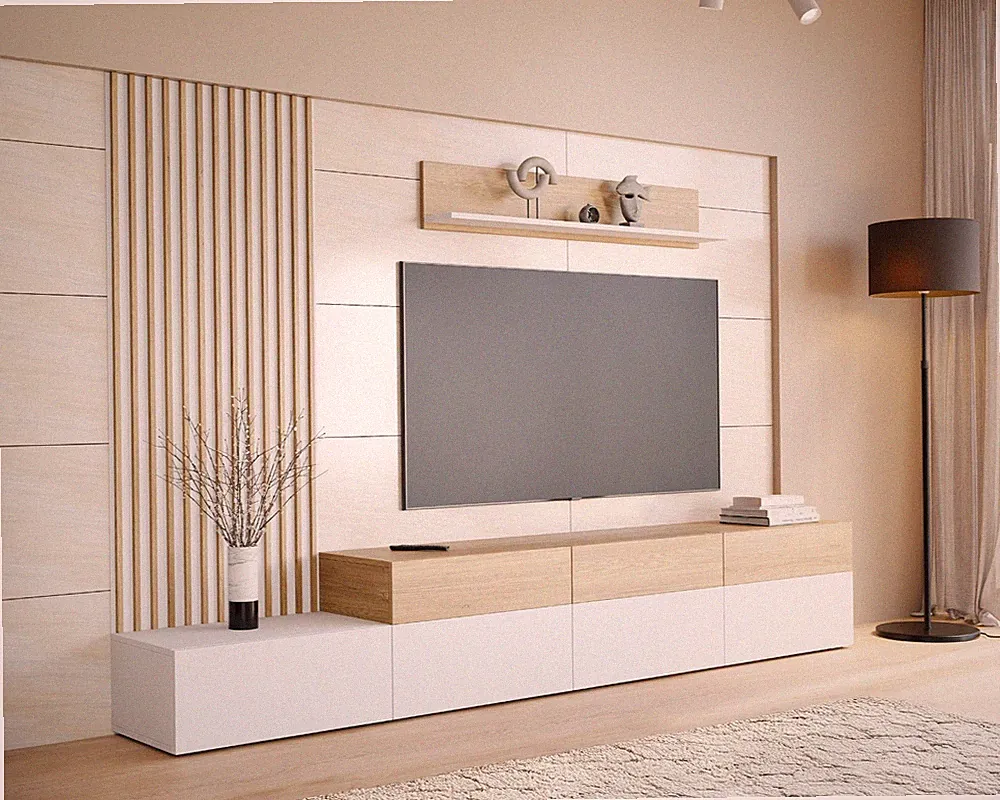 Wohnwand Ariawit II TV-Schrank Wohnzimmer-Set Modern Wohnzimmer Wohnmöbel M24