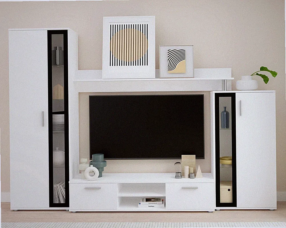 Wohnwand Bentley Wohnzimmer-Set Anbauwand Mediawand Wohnzimmer Kollektion M24