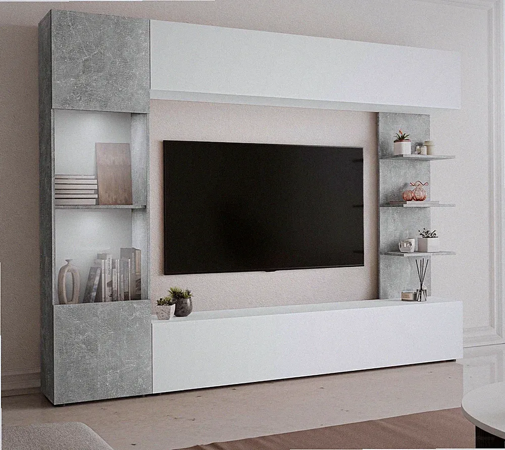 Wohnwand Boniso TV-Schrank Wohnzimmer-Set Wohnmöbel Modern Wohnzimmer M24