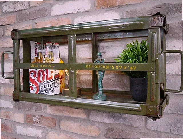 Wohnwand Industrial Style aus Upcycling Vorratsbehältern tolle Optik