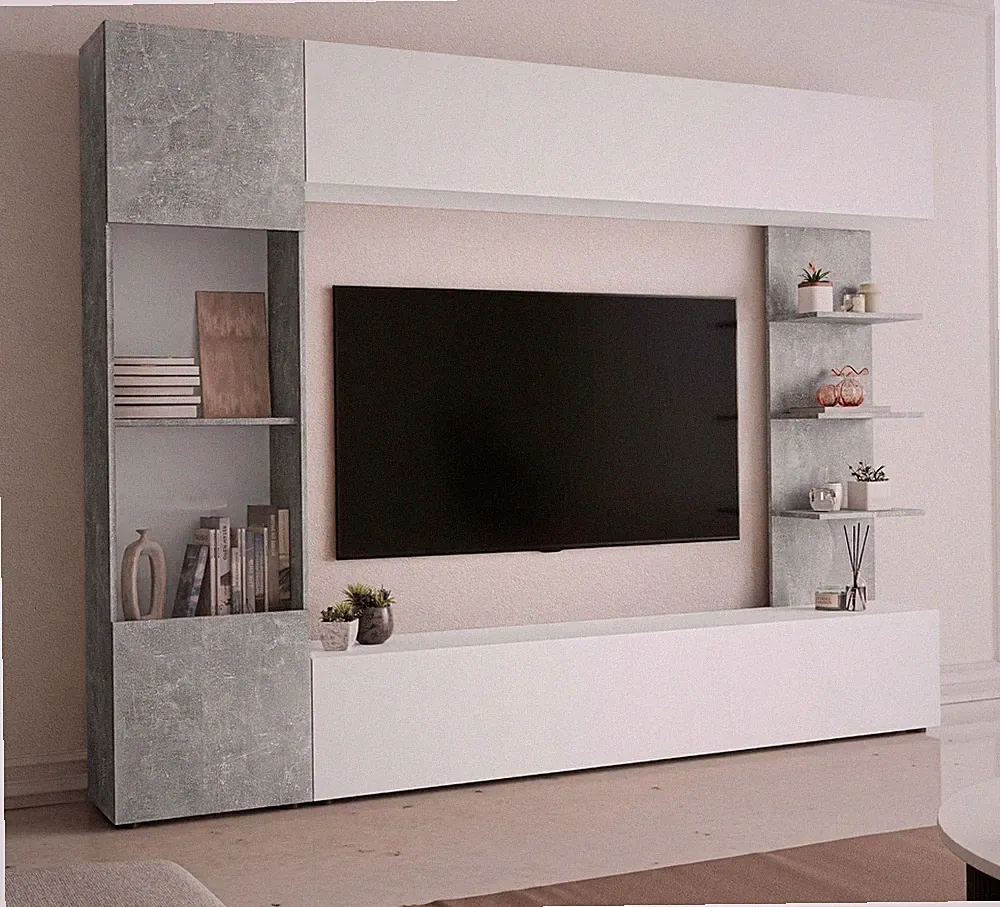 Wohnwand Lazando Praktisch TV-Schrank Wohnzimmer-Set Wohnmöbel Schrank M24