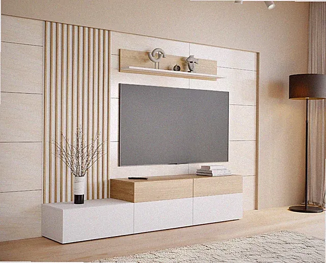 Wohnwand Narezi I TV-Schrank Wohnzimmer-Set Modern Wohnzimmer Wohnmöbel M24