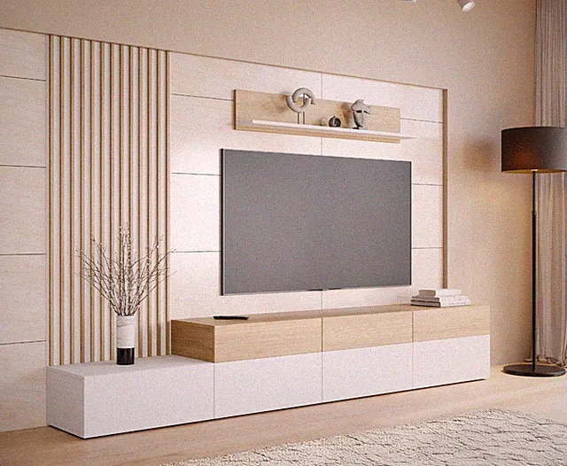 Wohnwand Narezi II TV-Schrank Wohnzimmer-Set Modern Wohnzimmer Wohnmöbel M24