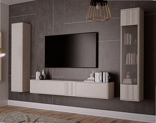 Wohnwand Rogart IV Wohnzimmer Anbauwand Möbelset Schrankwand Kollektion M24