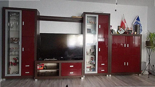 wohnwand rot hochglanz gebrauchte möbel wohnzimmer