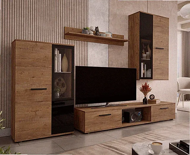 Wohnwand Salsa Anbauwand Mediawand Wohnzimmer-Set Schrankwand Modern PR M24