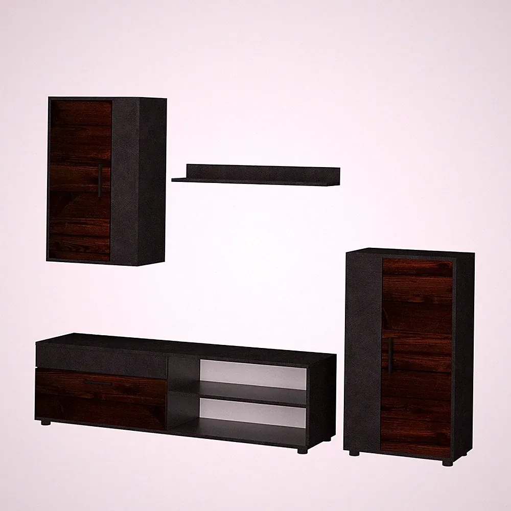 Wohnwand Vicco Berno 4er Set