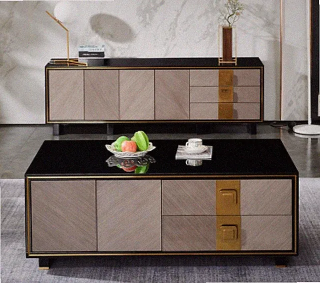 Wohnzimmer Design Tische Möbel Luxus Beistelltisch Holz Modern Couchtisch
