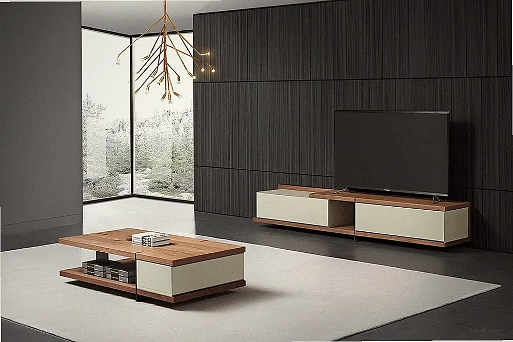 Wohnzimmer Komplett Set Kommode Sideboard Schrank Wand Couchtisch Garnitur RTV